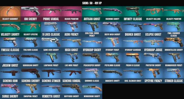 Ascendant 1 ✨ 50 ск 🏆 1 KNIFE✨Керамбит "Скорость"✨Phantom "Жнец"✨Sheriff "Ион"✨Vandal, Продажа, Расцвет 1, Агентов: 18, Скинов: 50