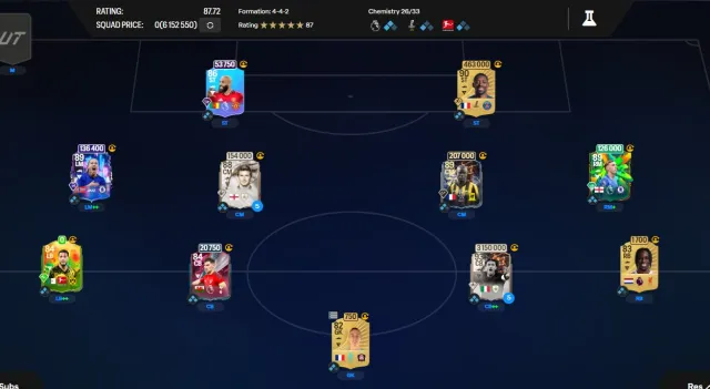 ✨Account with a decent squad✨ no game on the account!✨ Web opened ✨2kk squad Dembélé, PS, Sale, Standard Edition, Rating 86, Squad value 500k, Coins on balance 100k