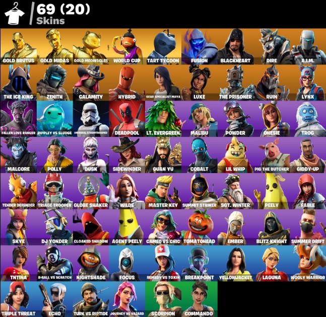 ⚡ INSTANT DELIVERY ⚡[PC] 69 skins | Gold Brutus | Gold Midas | Gold Meowscles | WORLD CUP |, Sale, skins 69