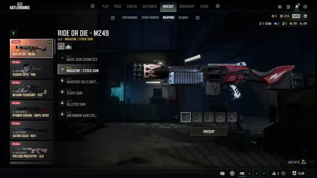 🔴🌟🔴🌟 PROGRESSIVE RIDE OR DIE - M249 LV2🔴🌟🔴🌟✅ 【PUBG STEAM FULL ACCESS】#9689, Нет BATTLEGROUNDS Plus