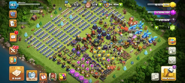 【17 TH】🔵163 LVL【💎1 GEMS💎】[60/61/37/29/22/3]💎 4 BUILDERS💎 ✅ AUTO DELIVERY ✅, 17 TH Main Village, 9 TH Builder
