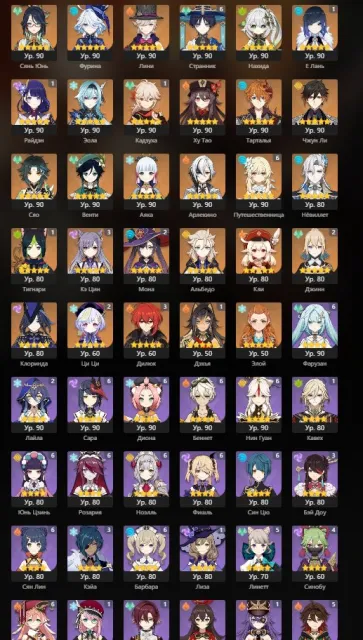 80+ LEG 🔥Traveler C6 + Sign, Kazuha C1 + Sign, Raiden C1, and others 🔥PERSONAL ACCOUNT (+HSR60, ZZZ39), Any platform, Email linked, Lumine, Levelled up, AR 60