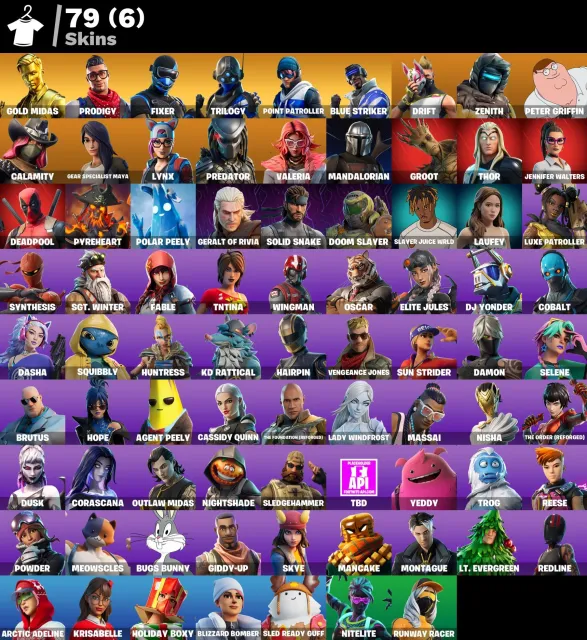 Gold Midas | Prodigy | Fixer | Trilogy | Point Patroller | Blue Striker | Drift | Calamity |, Sale, skins 79