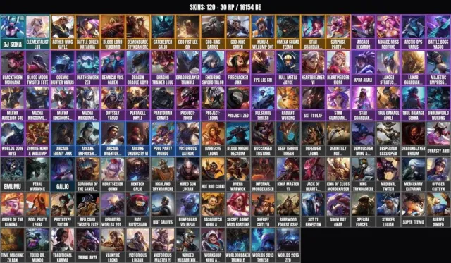 120 skins 🎯 111 champions 👑 16.2K BE👑DJ Sona👑Elementalist Lux👑God Fist Lee Sin👑Nunu and Willump, Sale, level 138, champions 111, skins 120, No rank