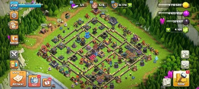 TH 18 Полностью Макс~Герои-104/100/75/50~7× Скин Героя~Cwl модели 657~Все Оборудование~Подключение к почте покупателя, 18 TH Родной Деревни, 10 TH Строителя