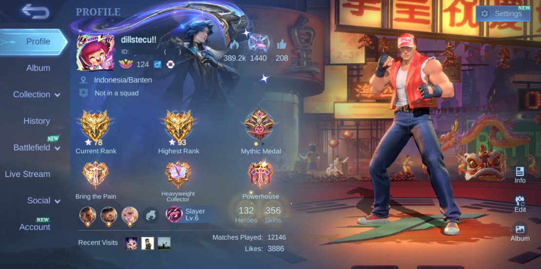 ASPIRANT LAYLA x KOF AURORA x 3 LUCKYBOX GUINEVERE, URANUS, KIMMY | TAKE EMAIL FULL ACCESS, Sale, Rank: Legend, Level: 65, Winrate: 53%, Heroes: 129, Skins: 245
