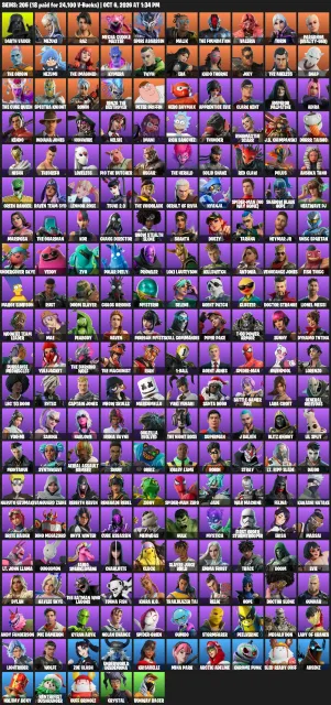 🔥 SELLING THE BEST FORTNITE ACCOUNT ✅ 217 SKINS | 113 KILLS 💎 [Always online], Sale, skins 205