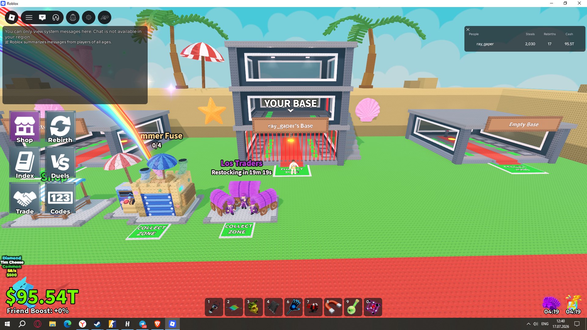 ❄️SAB ACCOUNT❄️ ADMIN PANEL,FLY CARPET,17 REBRITH, Sale, Voice chat: No