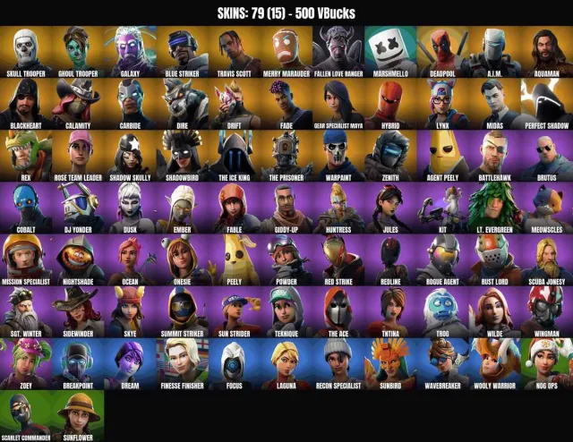 [PC/PSN/XBOX] 79 skins🔥Skeleton🔥Infantry-Undead🔥Galaxia🔥Travis Scott🔥Defeat Recognition🔥"Reaper"🔥Blue, Sale, skins 79