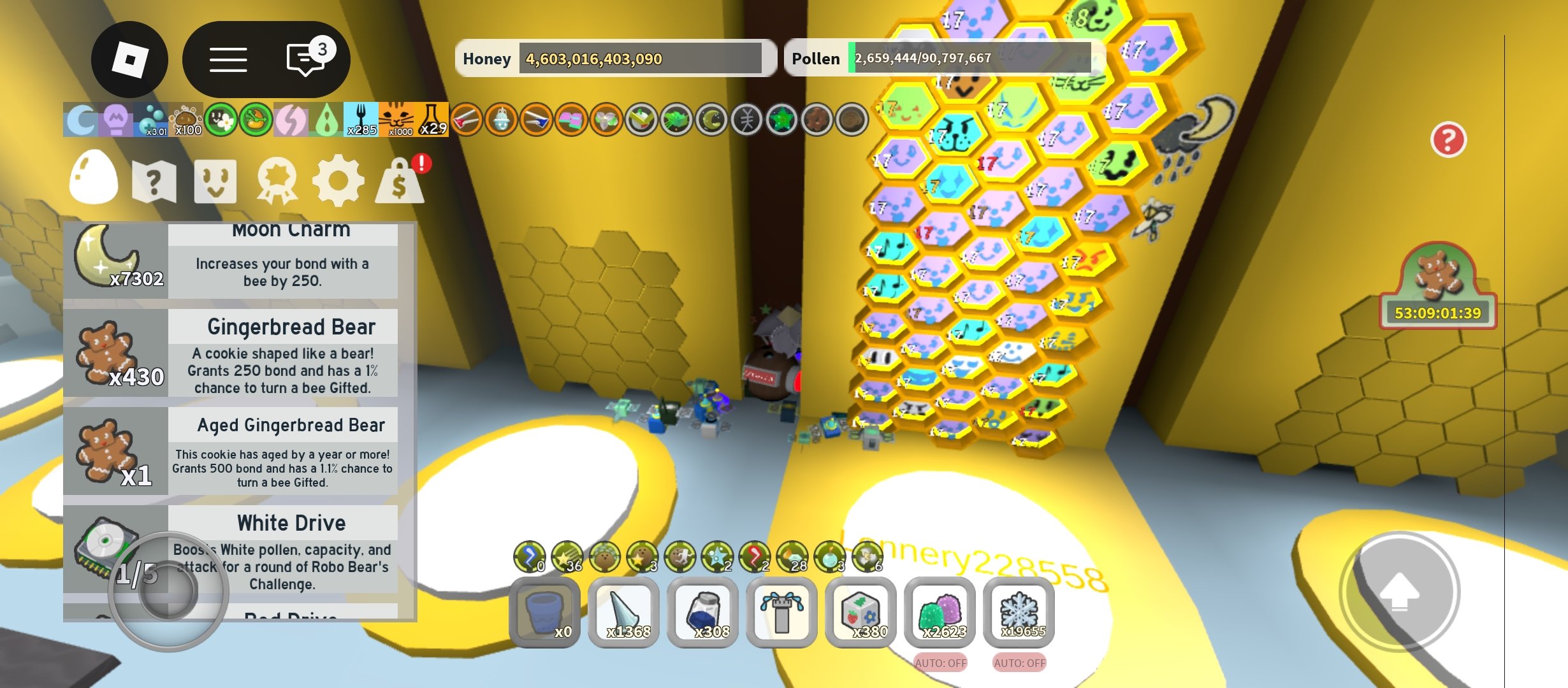 ACCOUNT for Bee Swarm Simulator and Fruit Block, Sale, Voice chat: No