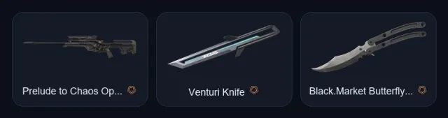 【 Black.Market Butterfly / Venturi Knife 】【 Reaver Phantom / Sheriff 】【 Prelude to Chaos Operator 】, Sale, Bronze 2, Agents: 24, Skins: 26