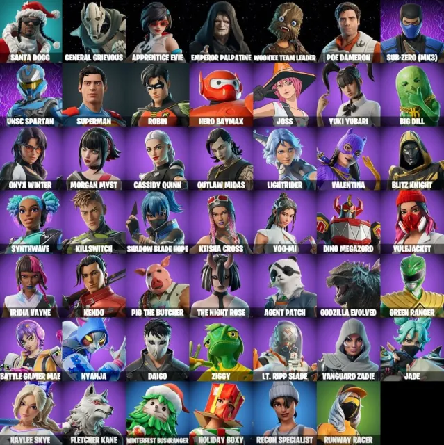 🔥FORTNITE ACCOUNT 🔥 EMAIL CHANGE 🔥1900 V-Bucks🔥48 SKINS 🔥85 PICKAXES 🔥73 GLIDERS 🔥, Sale, skins 48
