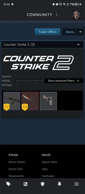 Top account for its price, the account has a knife worth 10k, Sale, With inventory, No PRIME