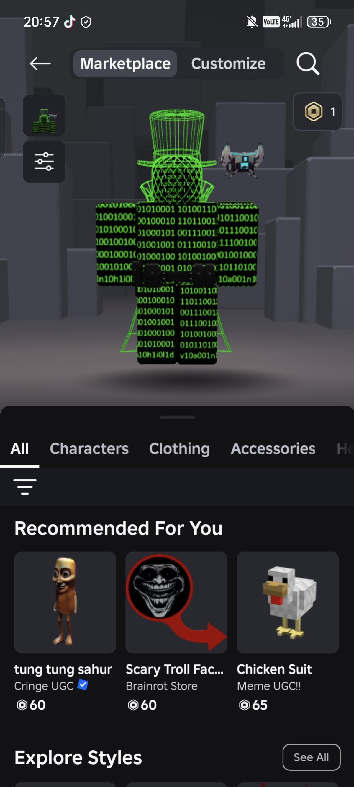 , A UNIQUE ROBLOX ACCOUNT WITH A LOT OF CONTENT (100K+ ROBUXS) IS BEING SOLD, Sale, Voice chat: No