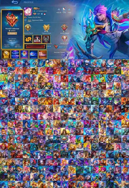 5x LEGENDS. 3x collectors. 23 collabs. Clint m2, Продажа, Ранг: Мифический, Уровень: 137, Процент побед: 55%, Герои: 133, Облики: 596