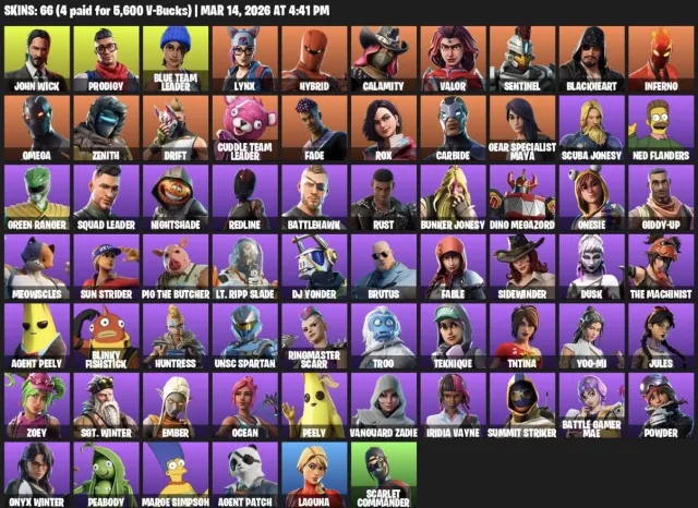 66 skins, Sale, skins 66