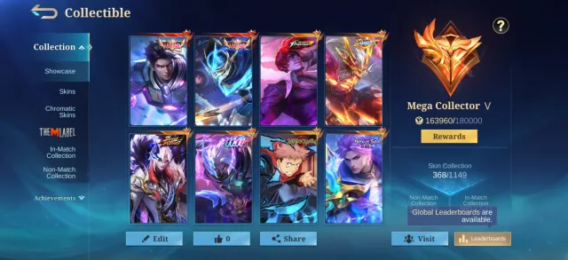 Mega Collector 5- Legend, Kof, Transformers, Soul Vessel, Jujutsu Kaisen, 11, Продажа, Ранг: Мифический, Уровень: 85, Процент побед: 51%, Герои: 132, Облики: 368