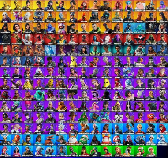 🤍💚CHAMPION🤍💚IRIS🤍💚LARA CROFT🤍💚TAKE THE ELF🤍💚REAPER🤍💚, Sale, skins 226