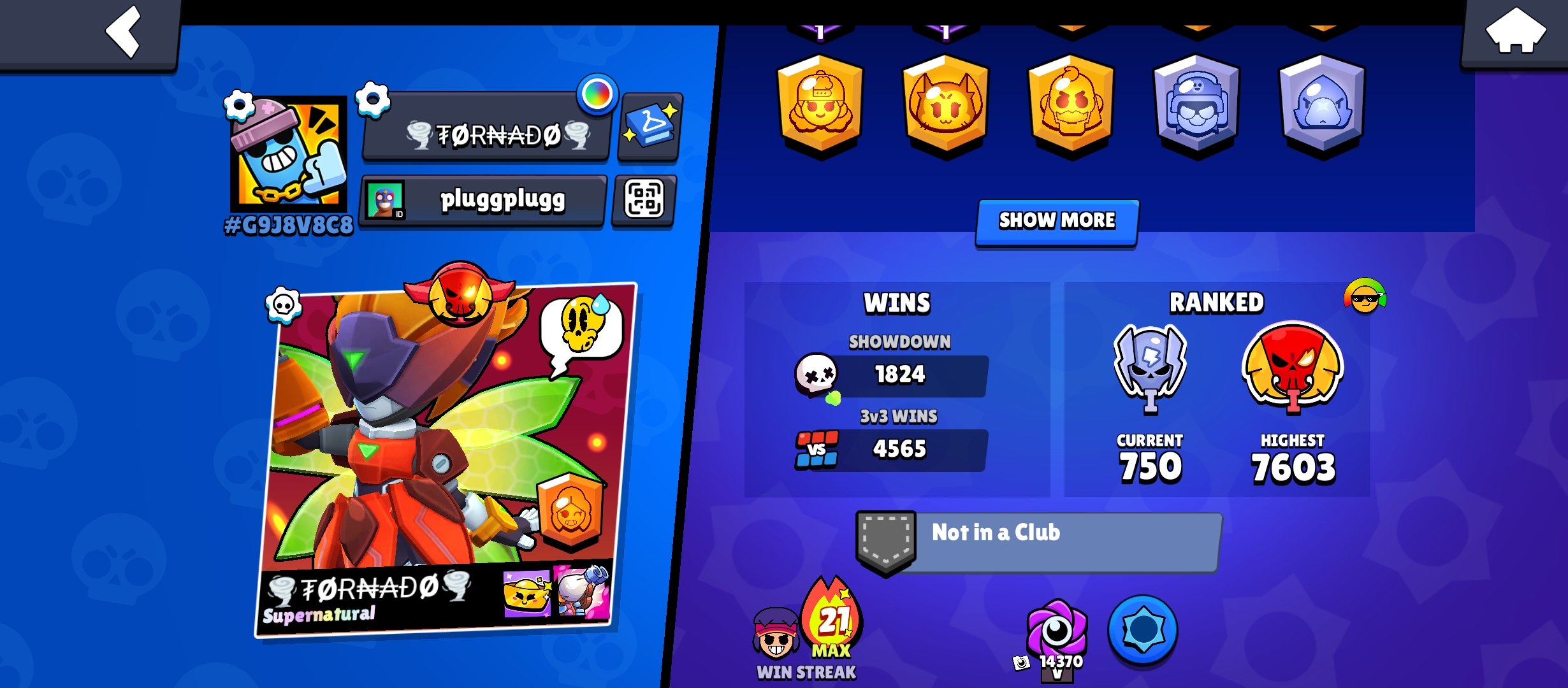 🏆𝟯𝟰𝐊🏆【🎫𝟵 BRAWL PASS+🎫】👤93/1O4👤𝟮𝟴𝟱 SKINS~28k💎❰LEGENDARY LEAGUE❱📹VIDEO REVIEW📹, trophies 34000, brawlers 93