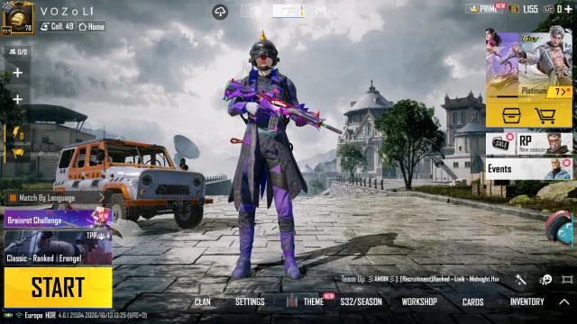 🤡 PUBG Lvl 78 | M416 Fool Lvl 6 🃏 | Fool Set + Inferno Helmet 🔥 | S17 Conqueror, Продажа, 78 уровень, Ранг: Завоеватель, 50+ мифик скинов, 10+ прокачиваемых оружий, 1-4 килл чатов, Нет спорт каров