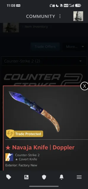 Sell Account with Navaja knife Doppler FN for 11000₽, Sale, With inventory, No PRIME