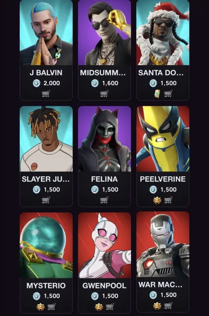 🔥🔥COMPTE PERSONNEL, KYLO CARAMEL, J BALVIN, ÉTOILE DE FER, PIOCHE DE GLACE, LEVIATHAN, Vente, skins 144