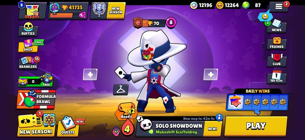 40k 🏆, Star Shelly, 79 brawlers, 11 leg, 10 11 strength + 6 hyper, 180 skins, description👇, trophies 41000, brawlers 88