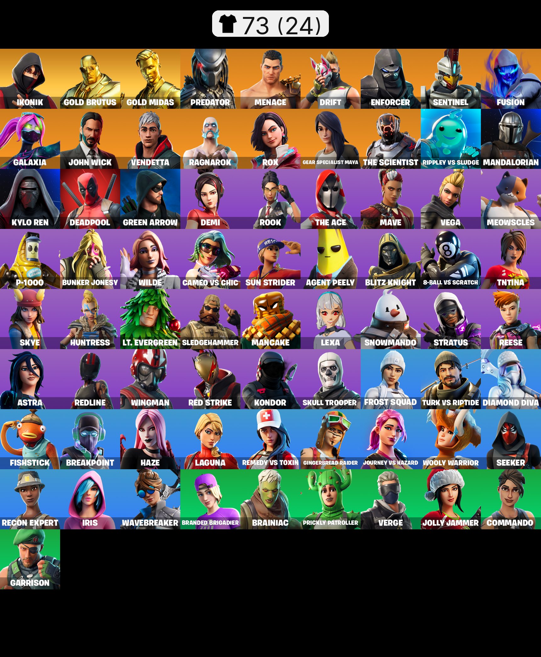 71 skins | IKONIK | Gold Brutus | Gold Midas, Sale, skins 71
