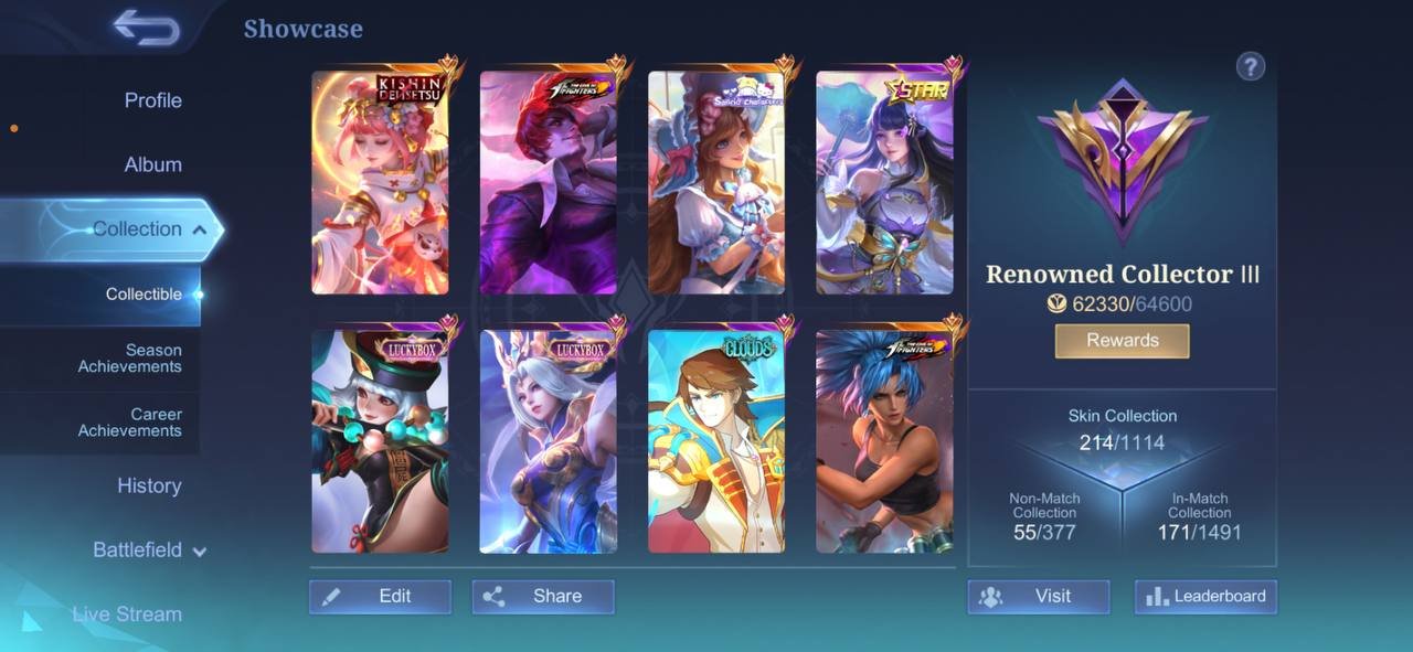 🌸 selling an account 🌸 !!, Sale, Rank: Legend, Level: 41, Winrate: 54%, Heroes: 91, Skins: 214