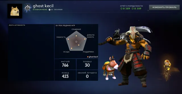 ⬛❗⭐ 2150 MMR ~【MAINPOOL】💰 GLIKO RANKING 💰 BOOSTED NOT BY SOFT 🔐 💰 FULL ACCESS ⭐❗⬛, Sale, 2150 MMR, 8389 integrity, 8389 politeness, 771 matches