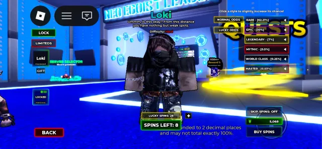 Account has a donated skin in Steal the Egg, has 75m speed and a pet worth 425 million, also check the description, Sale, Voice chat: No