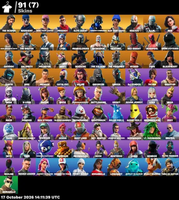 ⚡ 【FORTNITE】 💎 OG STW, Leviathan Axe, Kratos, Midas, Take The L 💎 91 skins | 974 level | 750 V-Bucks, Sale, skins 91
