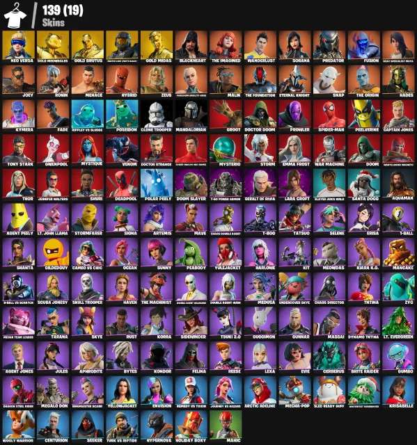 ⚡ NEO VERSA • Gold Meowscles • Gold Brutus • Master Chief | 139 Skins | (PC/XBOX/PSN), Sale, skins 139