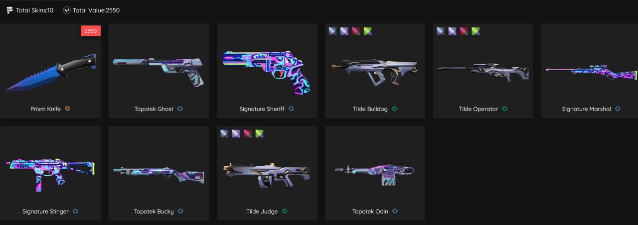 Knife Prism Operator Curl Sheriff Painting Ghost Topotek, Sale, Ranked unlocked, Agents: 10, Skins: 10