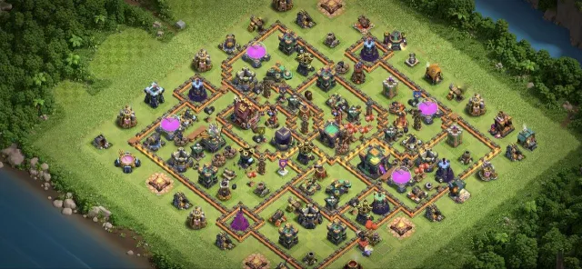 14 TH [Rebinding] Heroes 32.35.20.12.11.0 almost full defense 80%, Top gear, 14 TH Native Village, 1 Builder TH