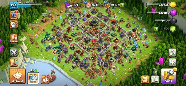 17 TH | 200 GEMS | 6 BUILDERS | 15 EPIC TROOPS | 10 DS | LOTS OF MAGIC ITEMS, 17 TH Home Village, 10 TH Builder Base