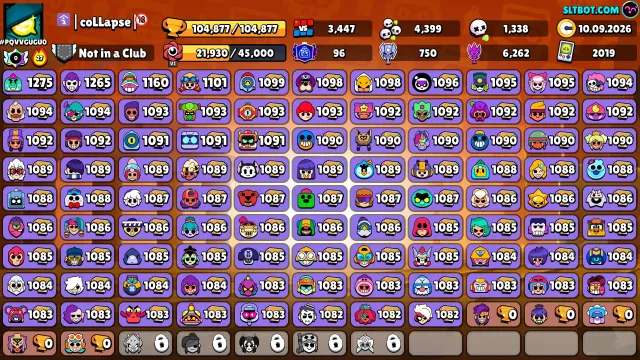🏆117𝐊🏆⭐️105ПРАЙМОВ🟡71КМонет🟡💎233 Кристалла💎✨48К БЛИНГОВ, 117786 кубков, 106 бравлеров, 105 праймов