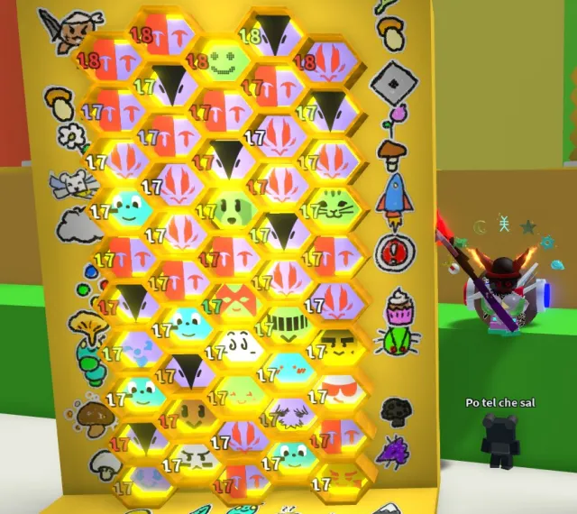 🐝BSS 50 Bees, 17-18 lvl Red Hive, Scythe, Bear Bee, Was in the Tops, A Lot of Donations🐝, Accounts