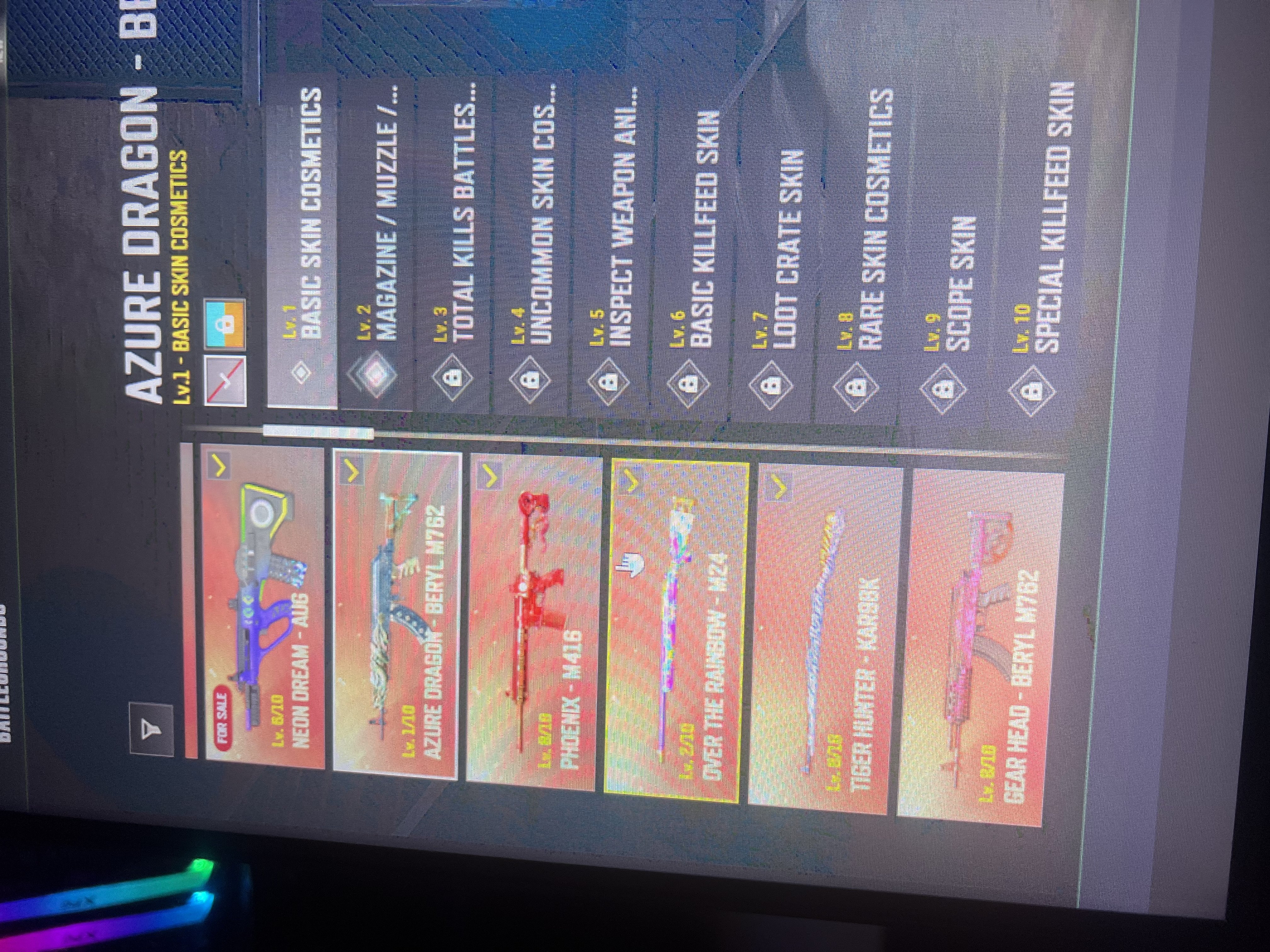 A legendary account, a lot of rare skins, 12 progressives, McLaren, Urus, Yes BATTLEGROUNDS Plus