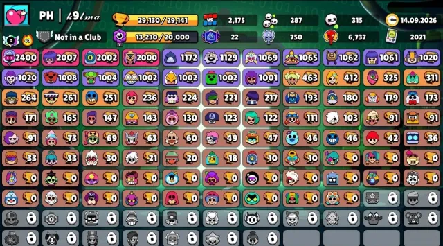 💧⭐AUTO-GIVING💎2 MATCHERINO PINS☘️LEAGUE🧊4-2 PRIME🥦2 BP+💥2021 YEAR⭐💧, 29130 trophies, 86 brawlers, 22 primes