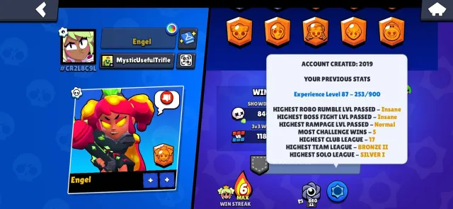 ⚪Old account 2019⚪, 15478 trophies, 51 brawlers