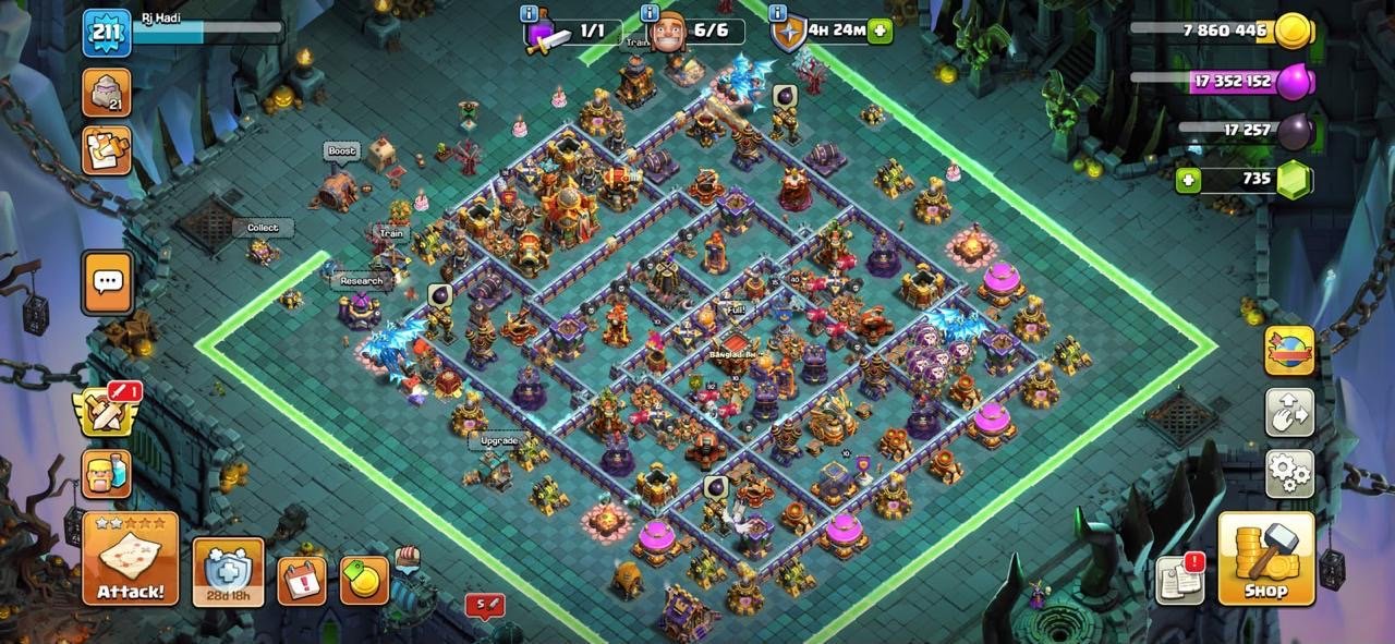 ♥️TH 16 MAX💘| 9️⃣ Base skins✔️| 25 Heros skins✔️| 91-92-70-67-40-1|🔥11 equipments🔥|6️⃣ builders, 16 TH Main Village