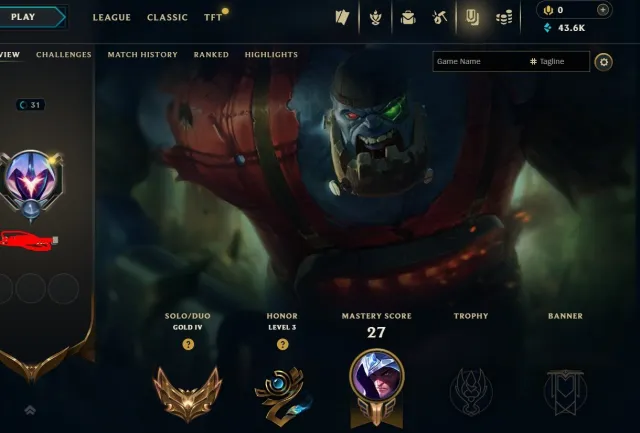 🔑RUS🔑70% Winrate🔑S16 Gold IV🔑Platinum II MMR🔑Handleveled🔑30 Champs🔑2 Skins🔑#1189, Продажа, уровень 31, чемпионы 30, скины 2, Золото