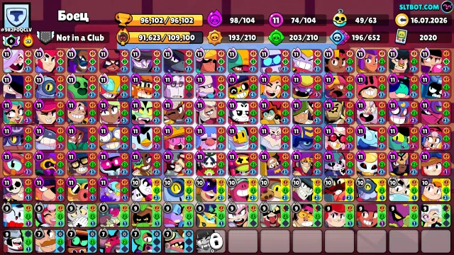 🍒96K Archive skins🍓85 Primes, trophies 96100, brawlers 104, primes 85