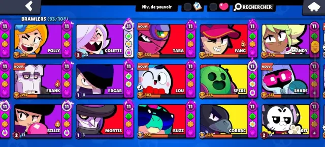 ▪️◾️◼️💥32,700 CUPs❤️91 FIGHTERS❤️BRAWL STARS❤️SUPER PROGRESSION❤️MAIL BANDAGE💥, 32700 кубков, 93 бравлеров, 10 праймов