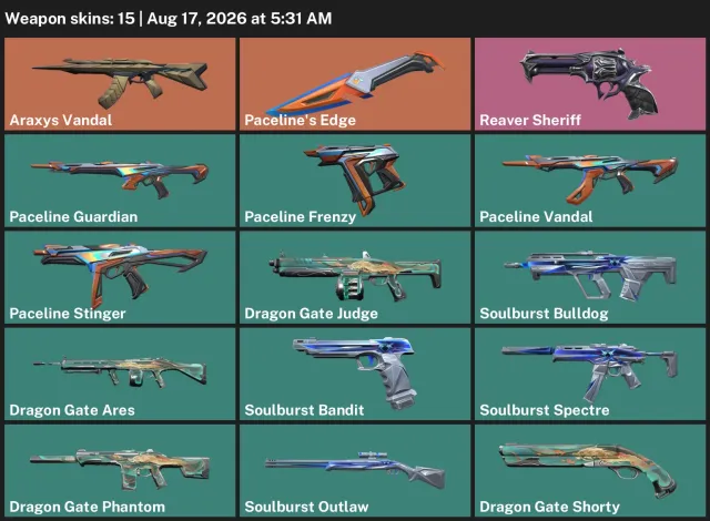 🟦AUTO-ISSUE🟦REGION AP🟦15 skins🟦1 knife🟦340 RADIANT POINTS, Sale, Under calibration, Agents: 19, Skins: 15