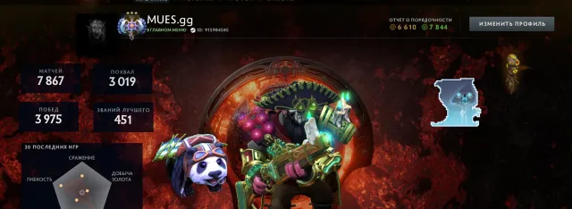 SHOULDERS ON VOYDA INVOKER FALLEN CROWN HAS RECALIB TROPHY 41 LEGEND 4,416, Sale, 4114 MMR, 6610 Behavior score, 7844 вежливости, 7687 games, 1074 hours