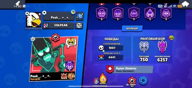 Top account at a low price, 51731 trophies, 91 brawlers, 30 primes