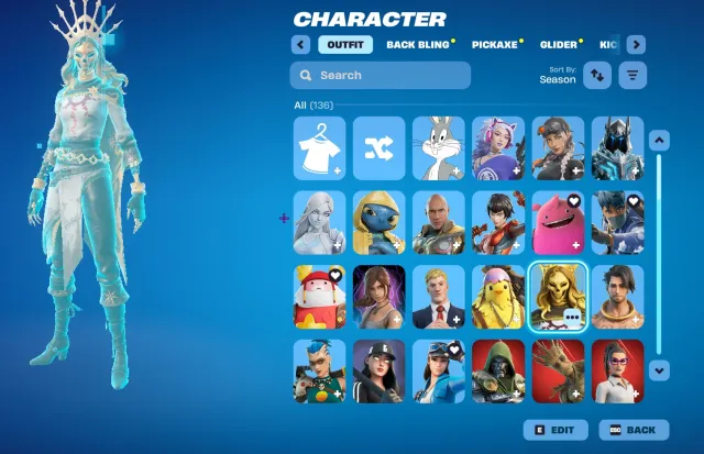 VERY RARE ACCOUNT 🌌136 skins 🌌121 Emotes, Sale, skins 136