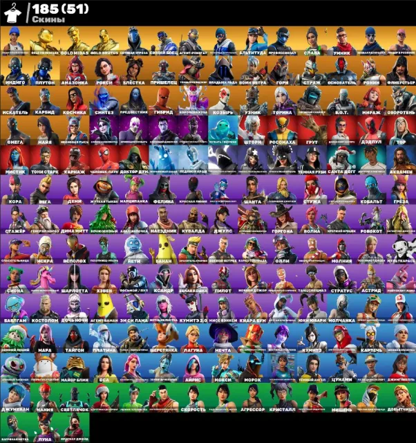 💮АВТОВЫДАЧА💮185 skins🌺PVE🌺Кастомка🌺Кайло🌺Непоседа🌺Мидас(gold)🌺Слава🌺Горнолыжка🌺Мара🌺Брутус, Продажа, скины 185